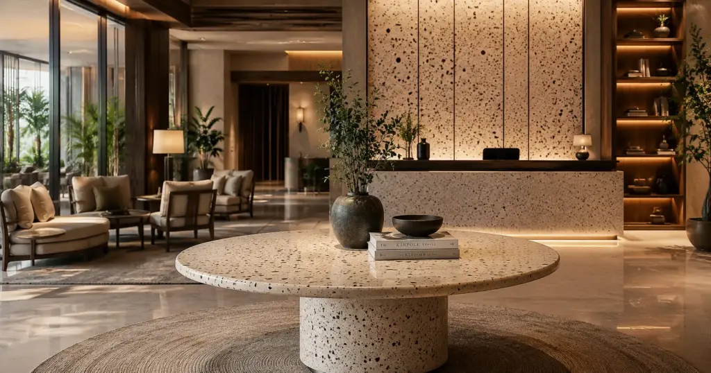 furnitur hotel ramah lingkungan plastik daur ulang lounge hotel