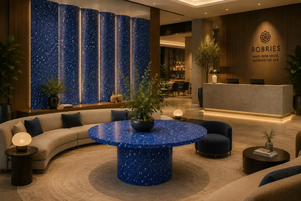furnitur hotel ramah lingkungan plastik daur ulang lounge hotel