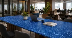 furniture kantor sustainable plastik daur ulang meja meeting