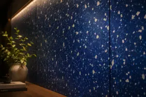 material plastik daur ulang interior tekstur terrazzo