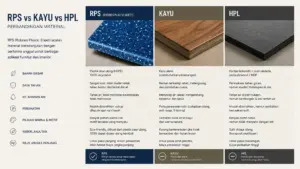 perbandingan material plastik daur ulang vs kayu HPL furnitur